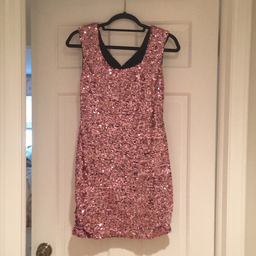 Aqua Pink Sequin Dress